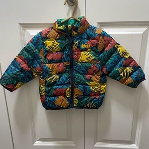 Reversible 650 Down Jacket in Happy Trails/Coastal Green - 18M